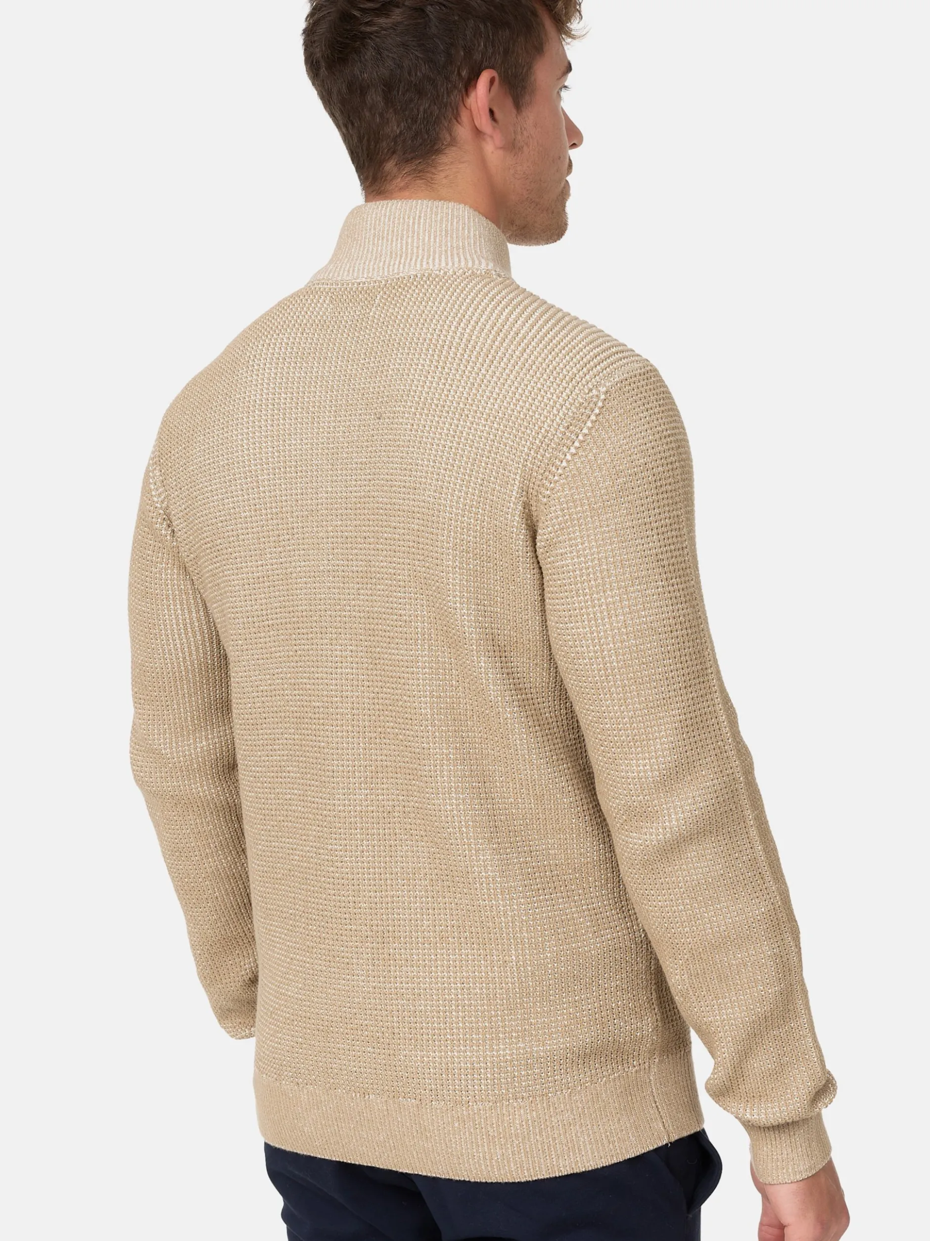 Indicode Herren Strickjacke - INLayton in beige
