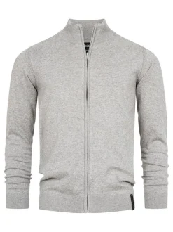 Indicode Herren Strickjacke - Lau in hellgrau