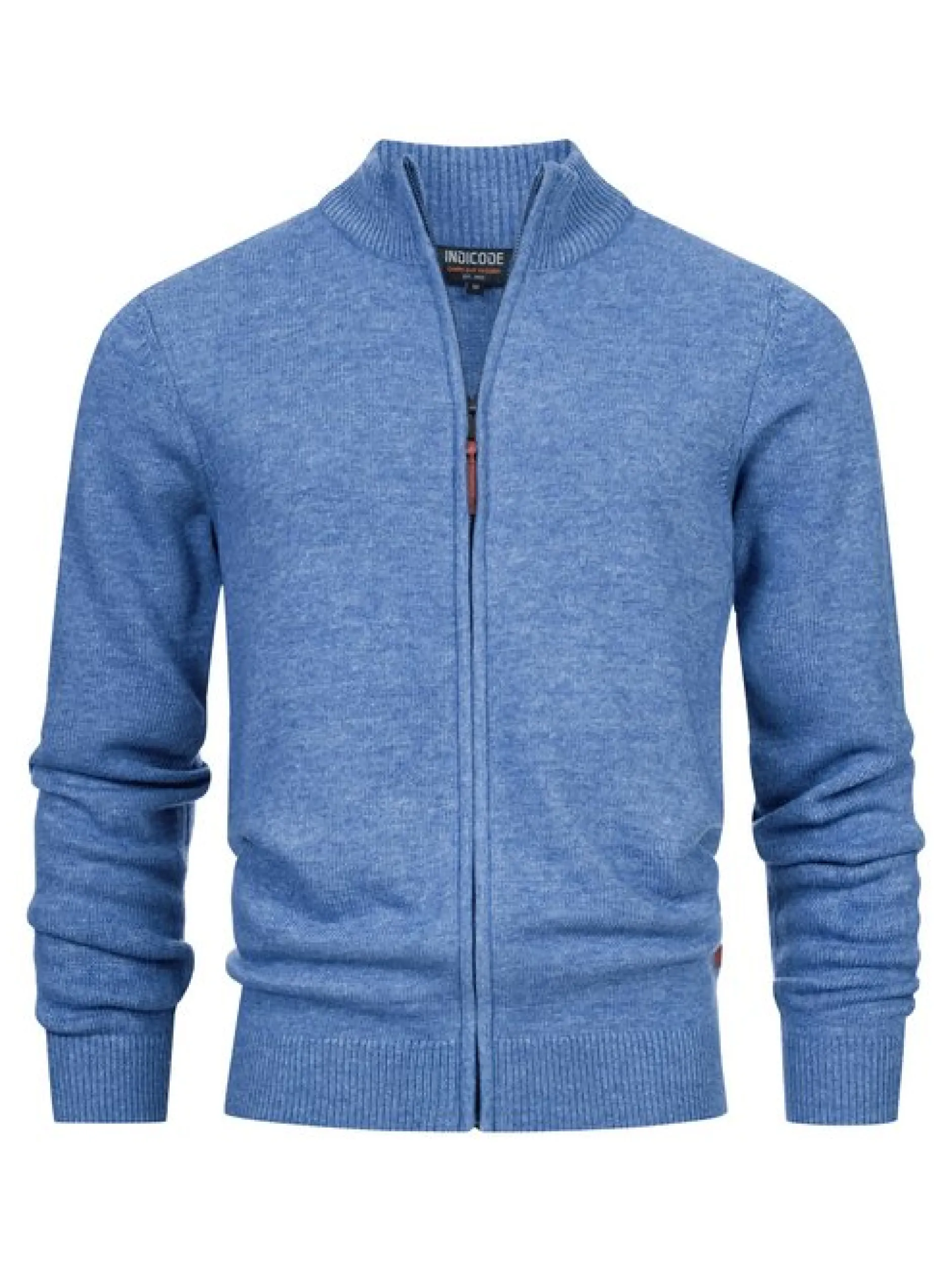 Indicode Herren Strickjacke - INMargous Cardigan in blau