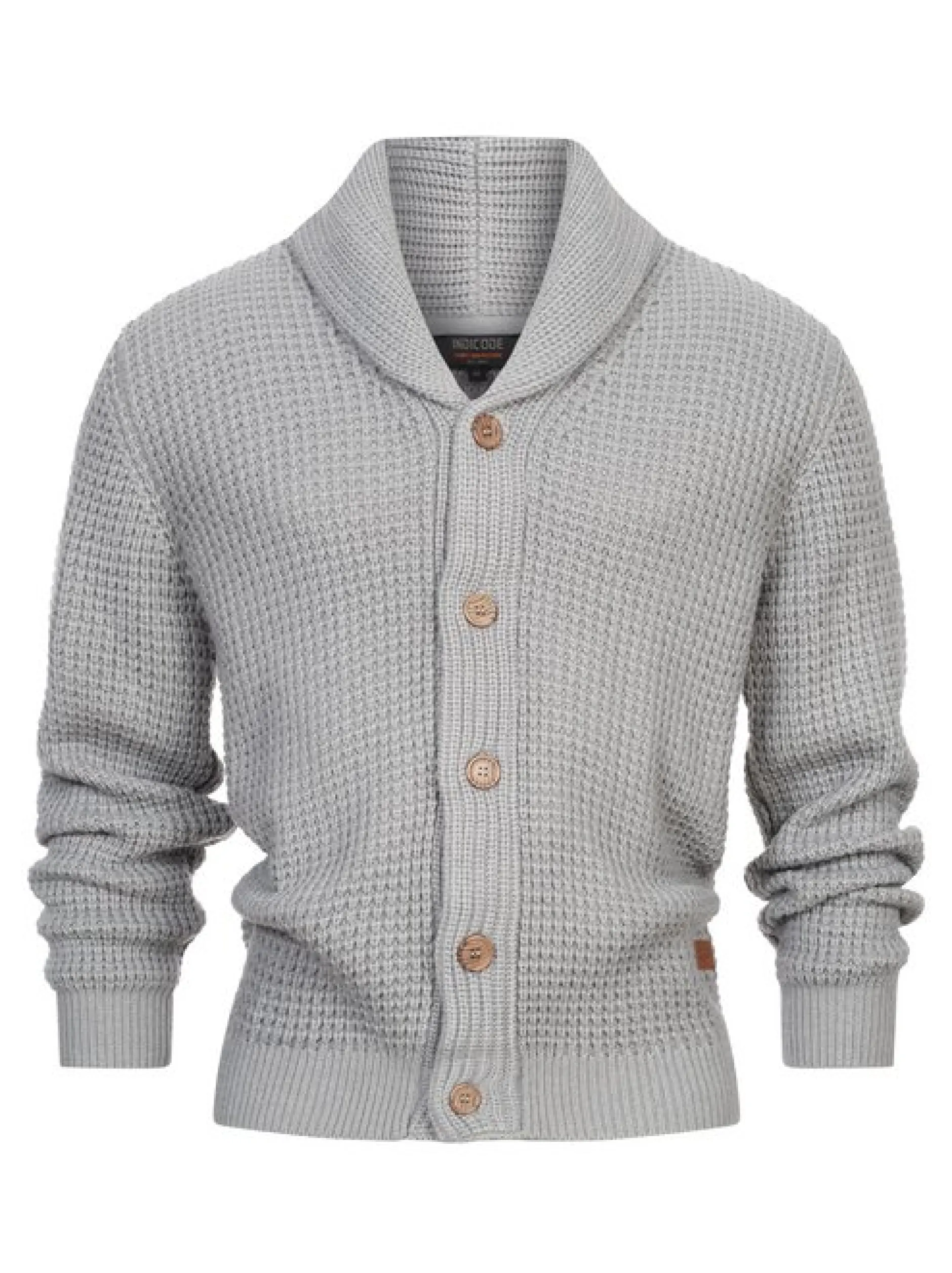 Indicode Herren Strickjacke - INBrandox in hellgrau grau