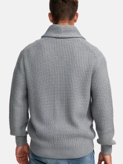 Indicode Herren Strickjacke - INBrandox in hellgrau grau