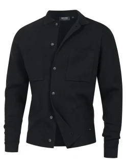 Indicode Herren Strickjacke - INBellino Cardigan in schwarz