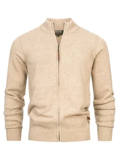 Indicode Herren Strickjacke - INMargous Cardigan in beige