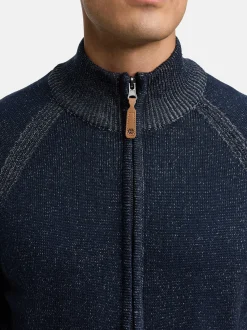 Indicode Herren Strickjacke - INMassum Cardigan in blau