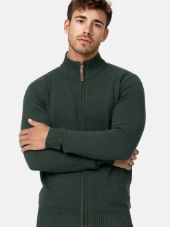Indicode Herren Strickjacke - INLut in khaki