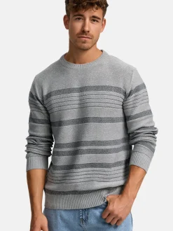 Indicode Herren Strickpullover - INScott in hellgrau