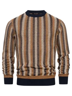 Indicode Herren Strickpullover - INScott in braun