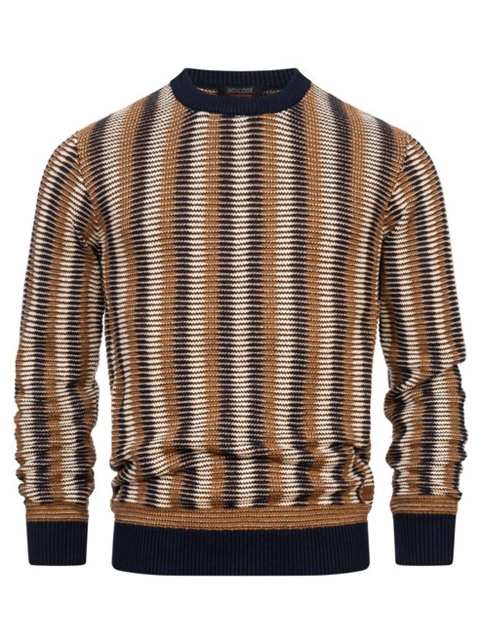 Indicode Herren Strickpullover - INScott in braun