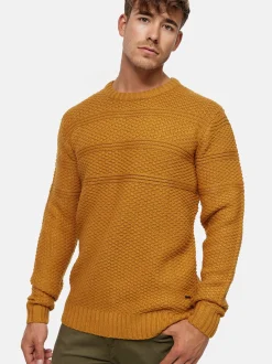 Indicode Herren Strickpullover - Mirek in cognac rot