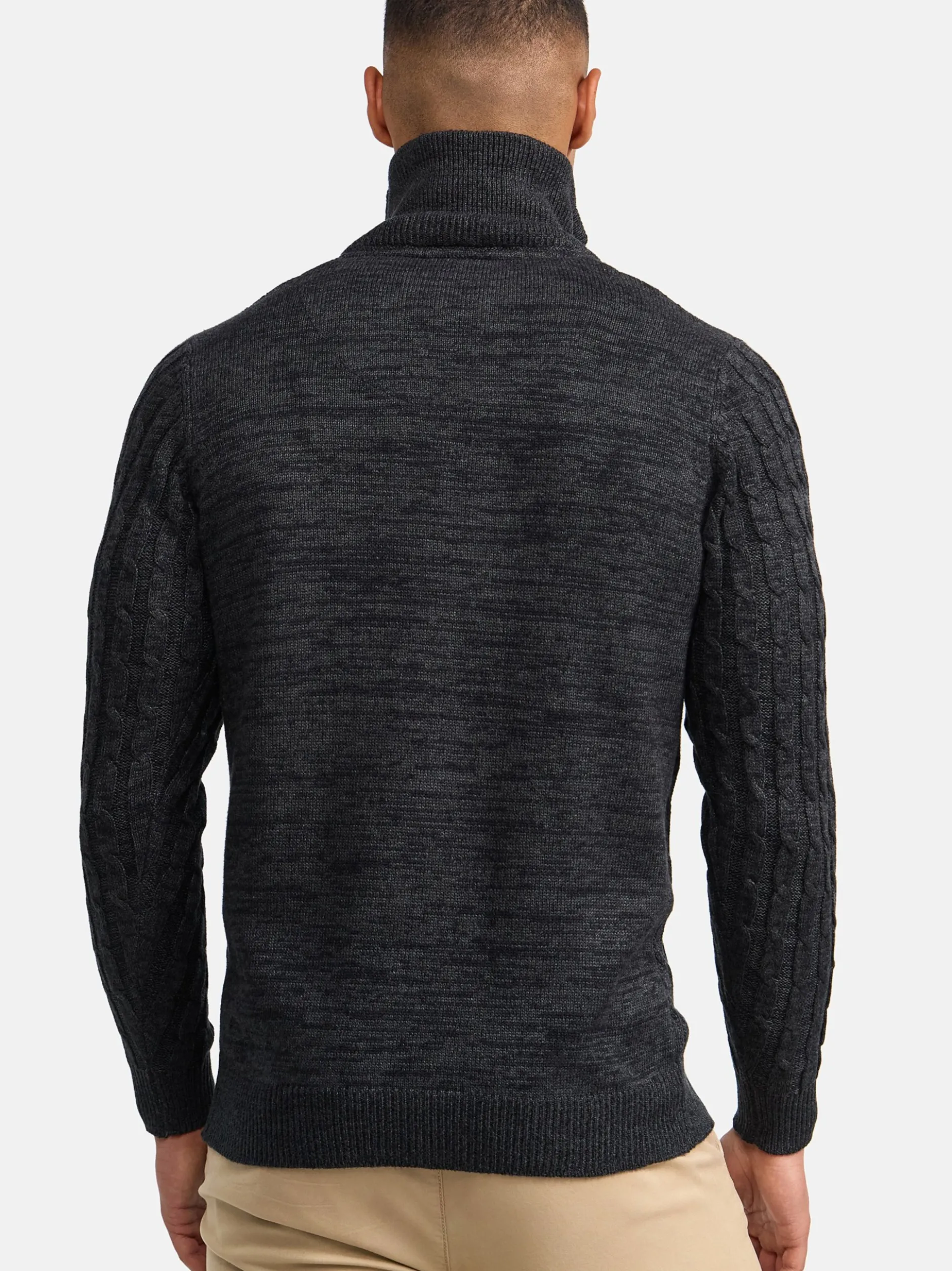 Indicode Herren Strickpullover - INHector in anthrazit