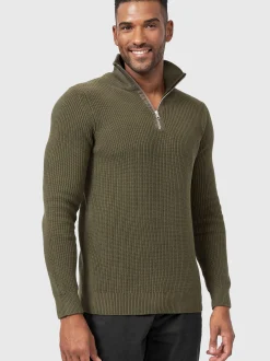 Indicode Herren Strickpullover - Mayer in khaki