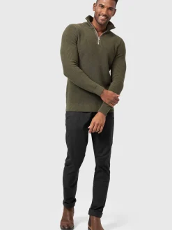 Indicode Herren Strickpullover - Mayer in khaki