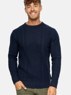 Indicode Herren Strickpullover - INBellin in marine