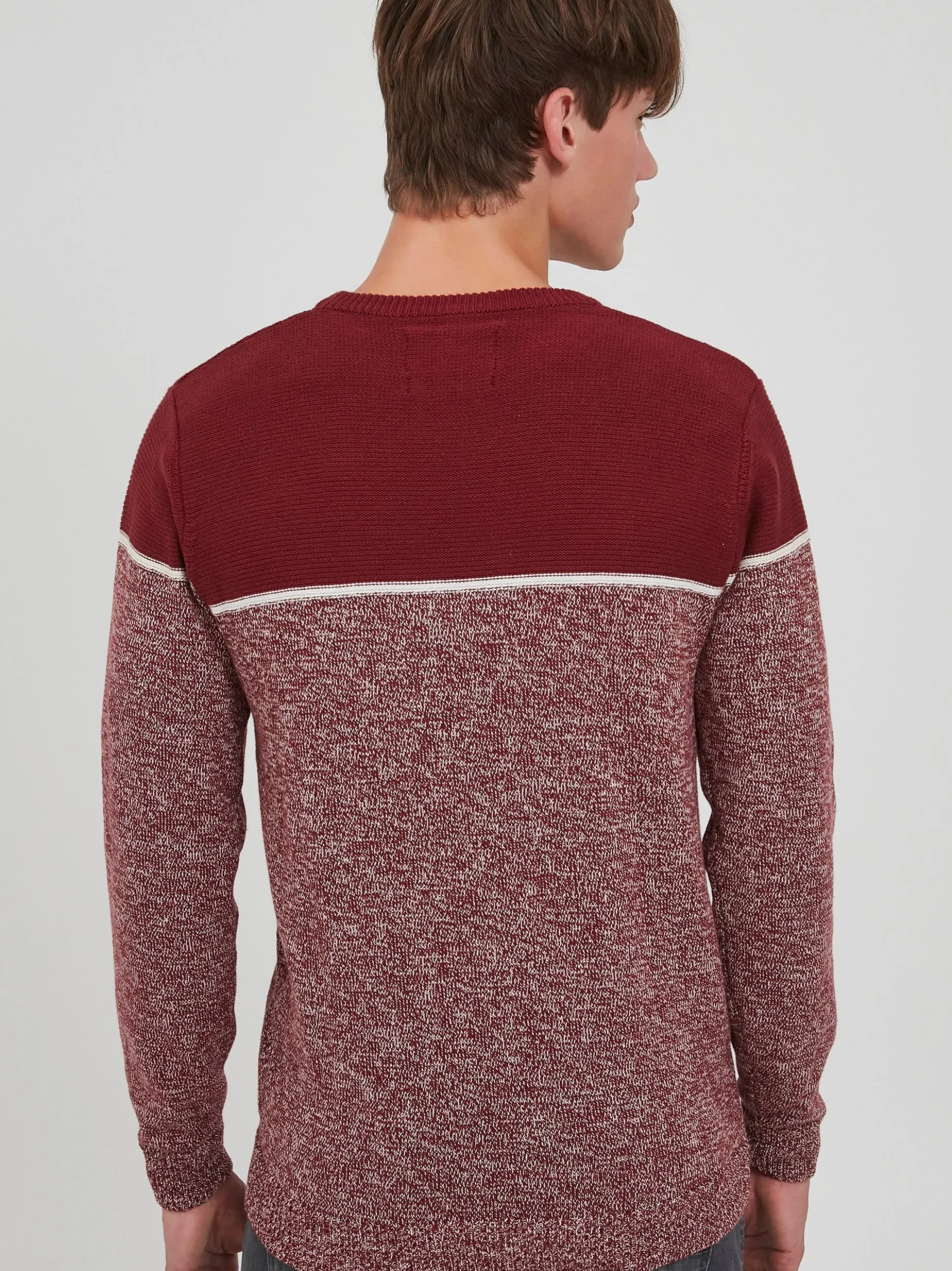 Indicode Herren Strickpullover - IDLynn in bordeaux
