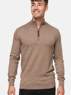 Indicode Herren Strickpullover - Gore in beige