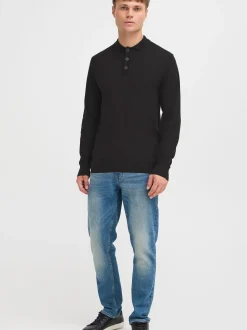Indicode Herren Strickpullover - IDBellox in schwarz