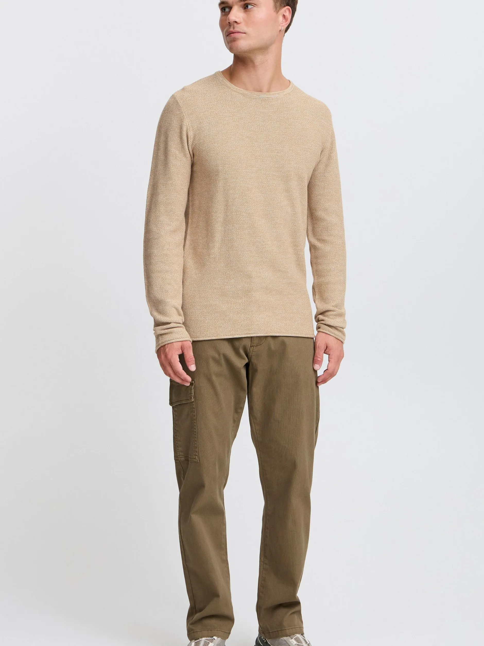 Indicode Herren Strickpullover - IDJadas in beige