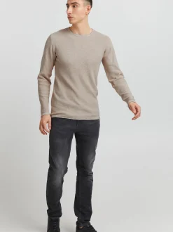 Indicode Herren Strickpullover - IDKarpo in beige