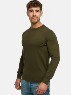 Indicode Herren Strickpullover - INKalpo in oliv khaki