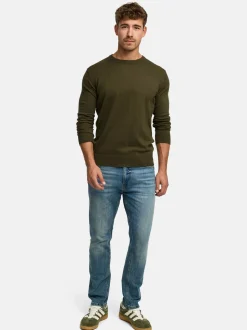 Indicode Herren Strickpullover - INKalpo in oliv khaki
