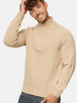 Indicode Herren Strickpullover - INIsalu in beige