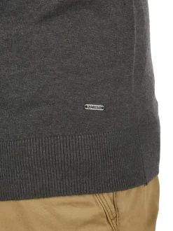 Indicode Herren Strickpullover - IDErnesto in anthrazit