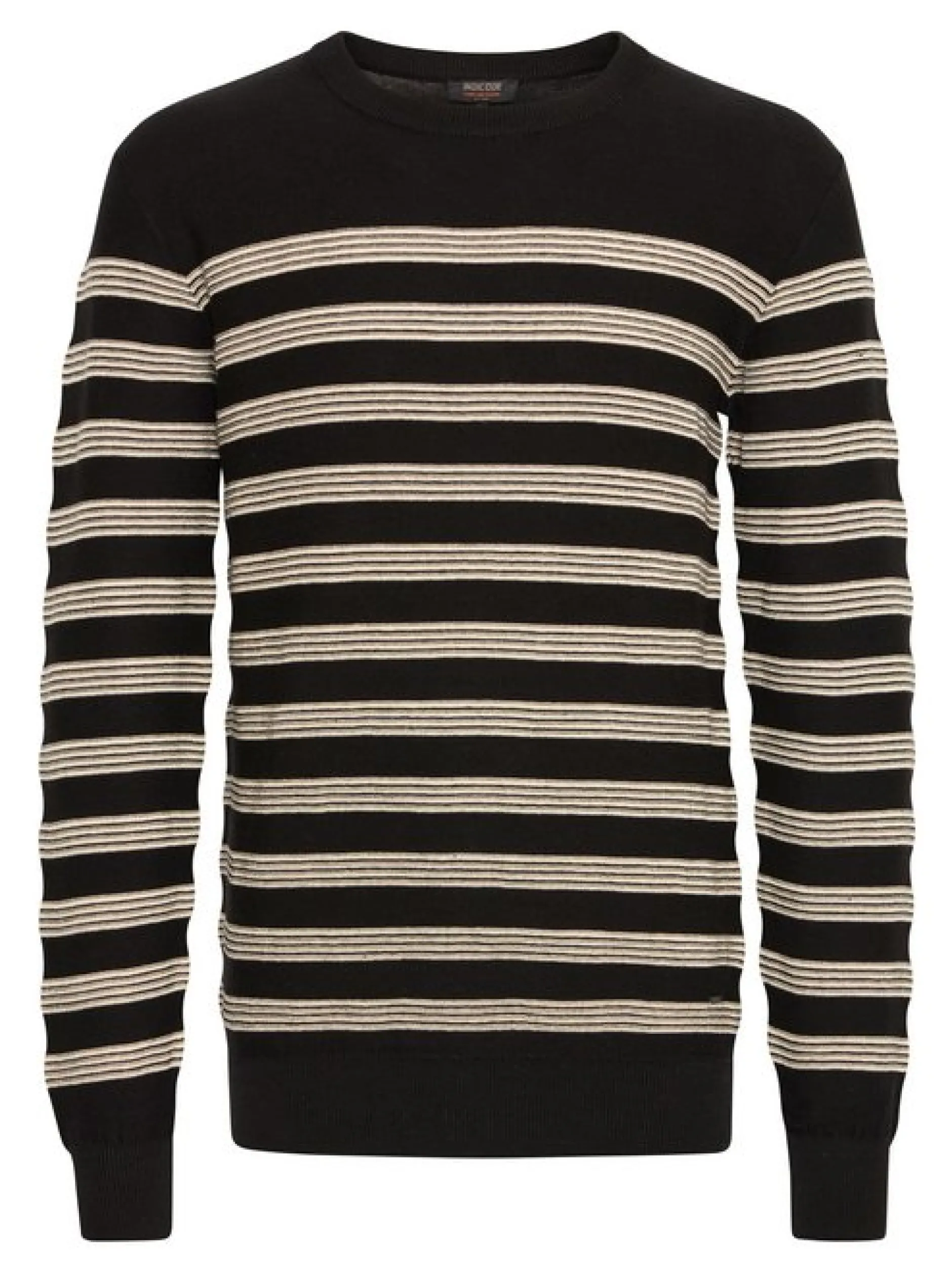Indicode Herren Strickpullover - IDPanloop in schwarz