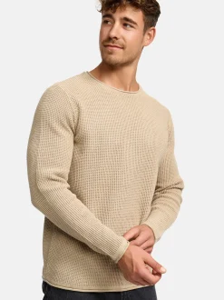Indicode Herren Strickpullover - INPetri in beige