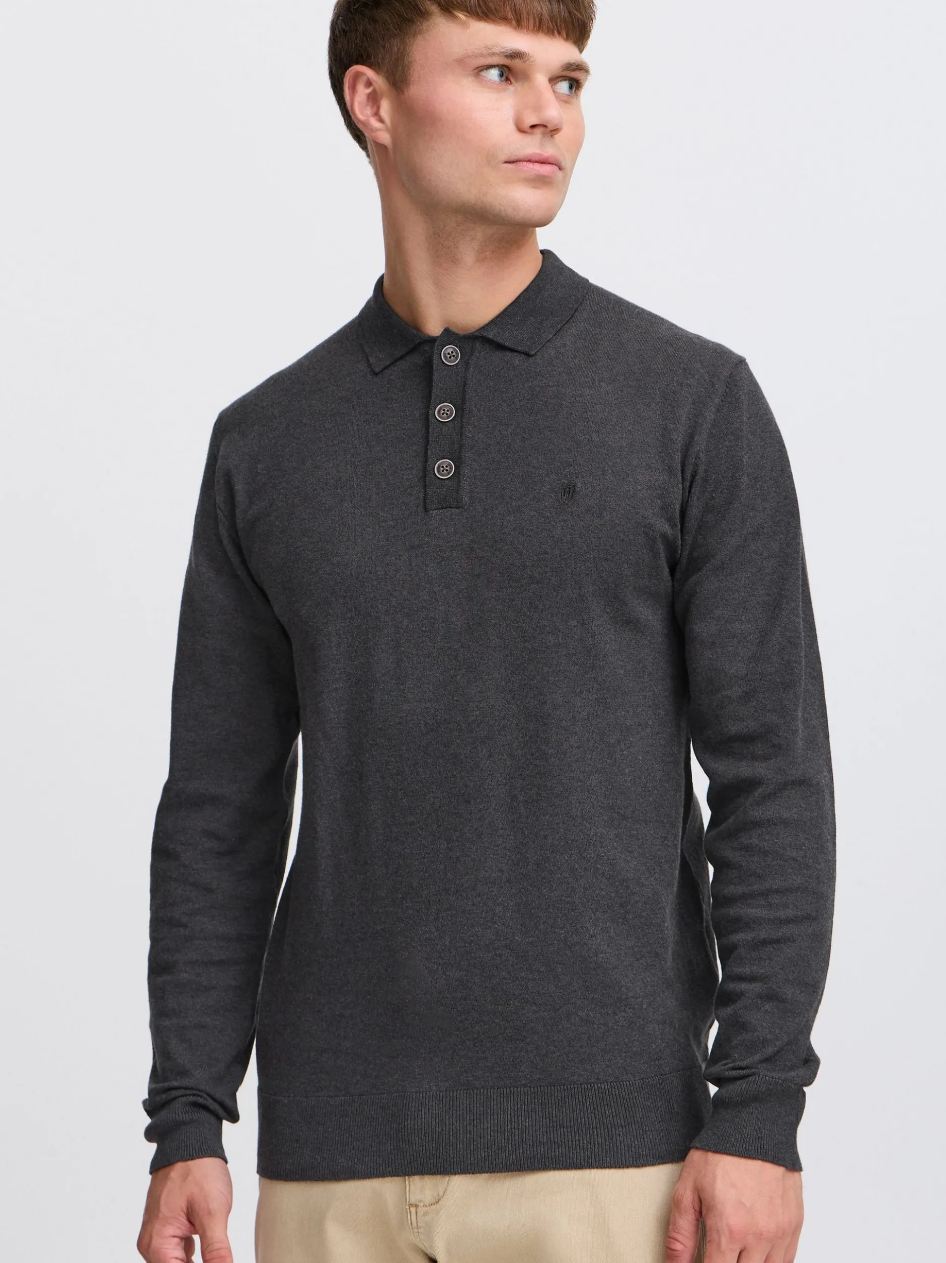 Indicode Herren Strickpullover - IDBellox in anthrazit