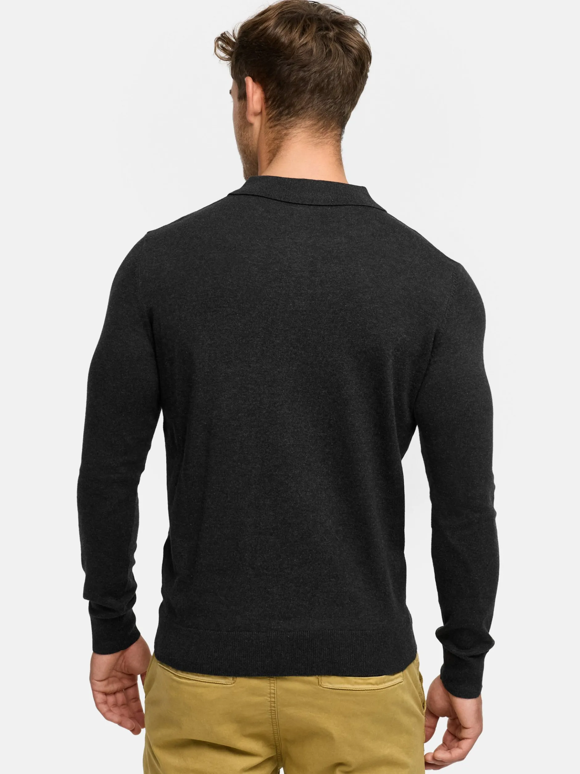 Indicode Herren Strickpullover - INKastra in anthrazit