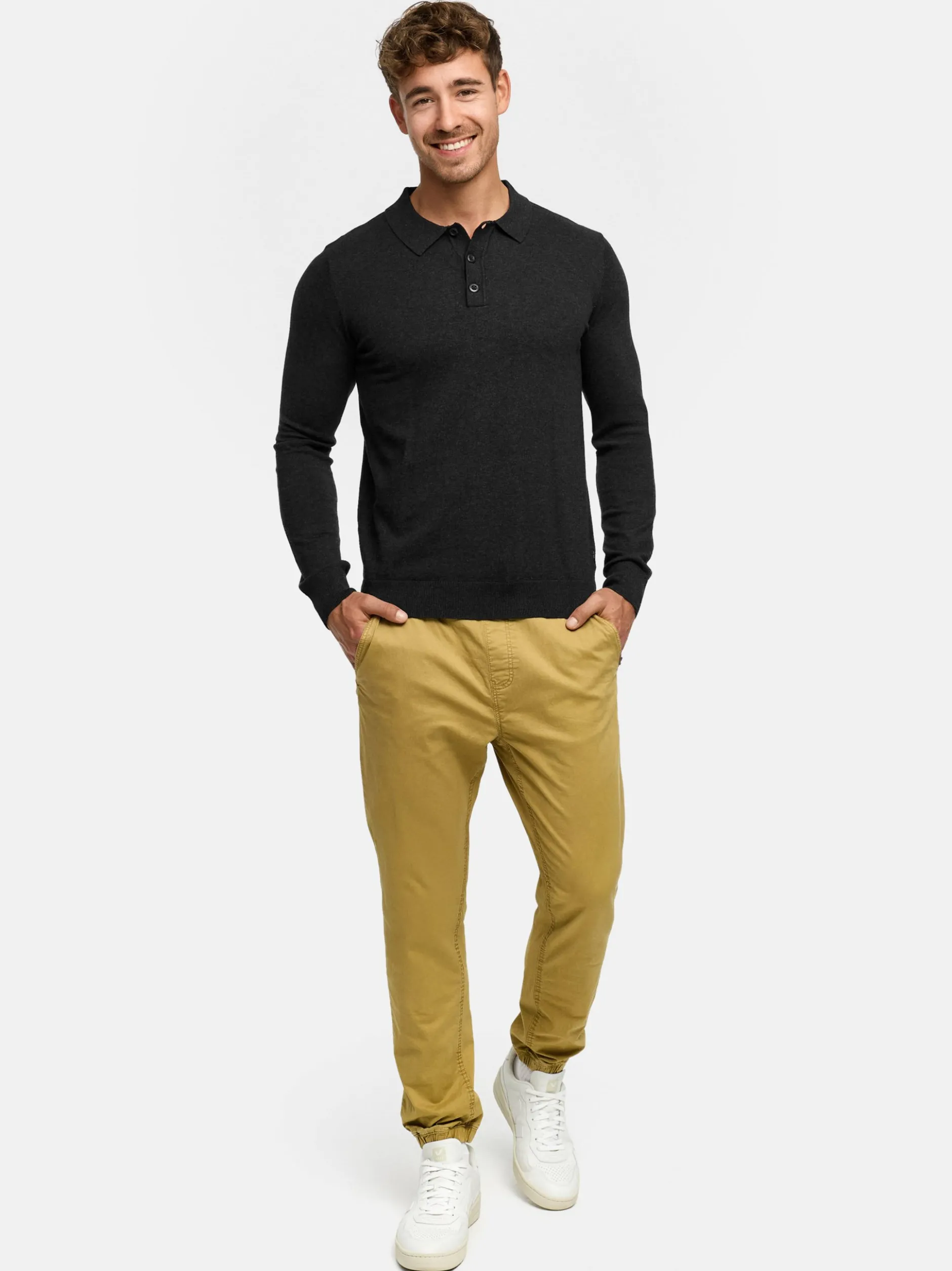 Indicode Herren Strickpullover - INKastra in anthrazit