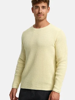 Indicode Herren Strickpullover - INPetri in vanille weiß