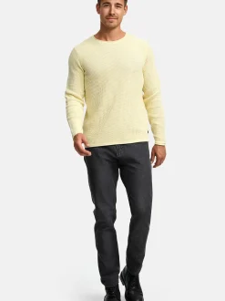 Indicode Herren Strickpullover - INPetri in vanille weiß