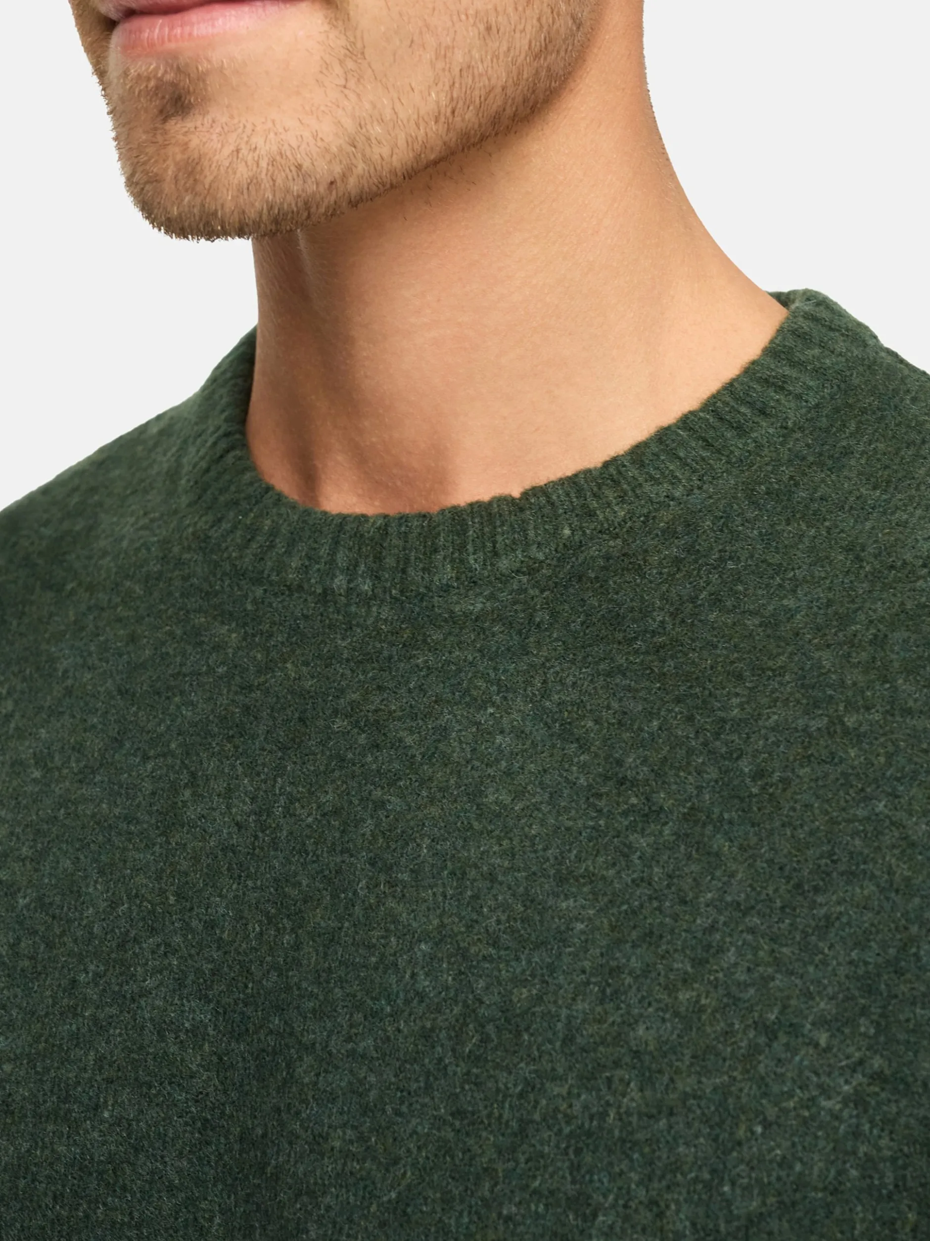 Indicode Herren Strickpullover - INTrax O-neck in oliv grün