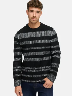 Indicode Herren Strickpullover - INKalle in schwarz grau