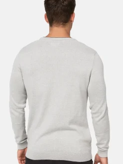 Indicode Herren Strickpullover - INReign in hellgrau