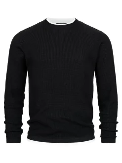 Indicode Herren Strickpullover - INVillads in schwarz
