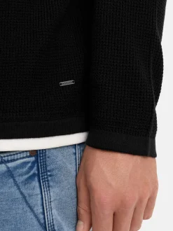 Indicode Herren Strickpullover - INVillads in schwarz