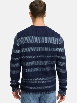 Indicode Herren Strickpullover - INKalle in marine blau