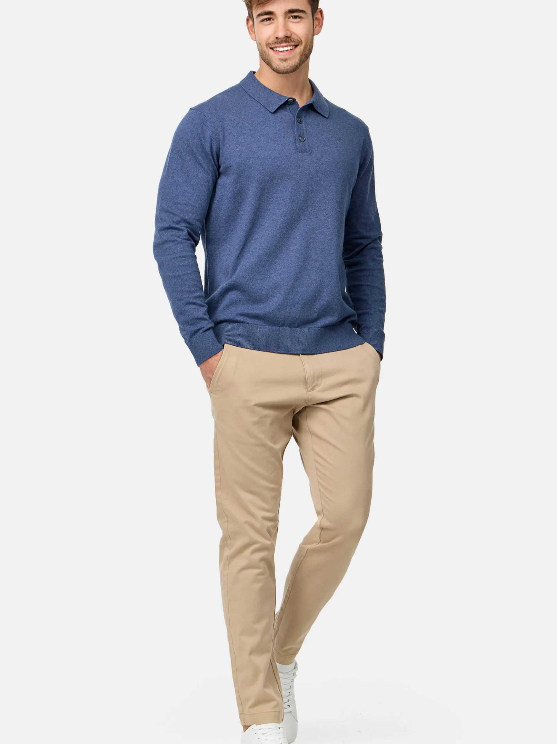 Indicode Herren Strickpullover - INChips in blau