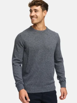 Indicode Herren Strickpullover - INMargous o-neck in anthrazit