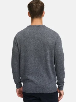 Indicode Herren Strickpullover - INMargous o-neck in anthrazit