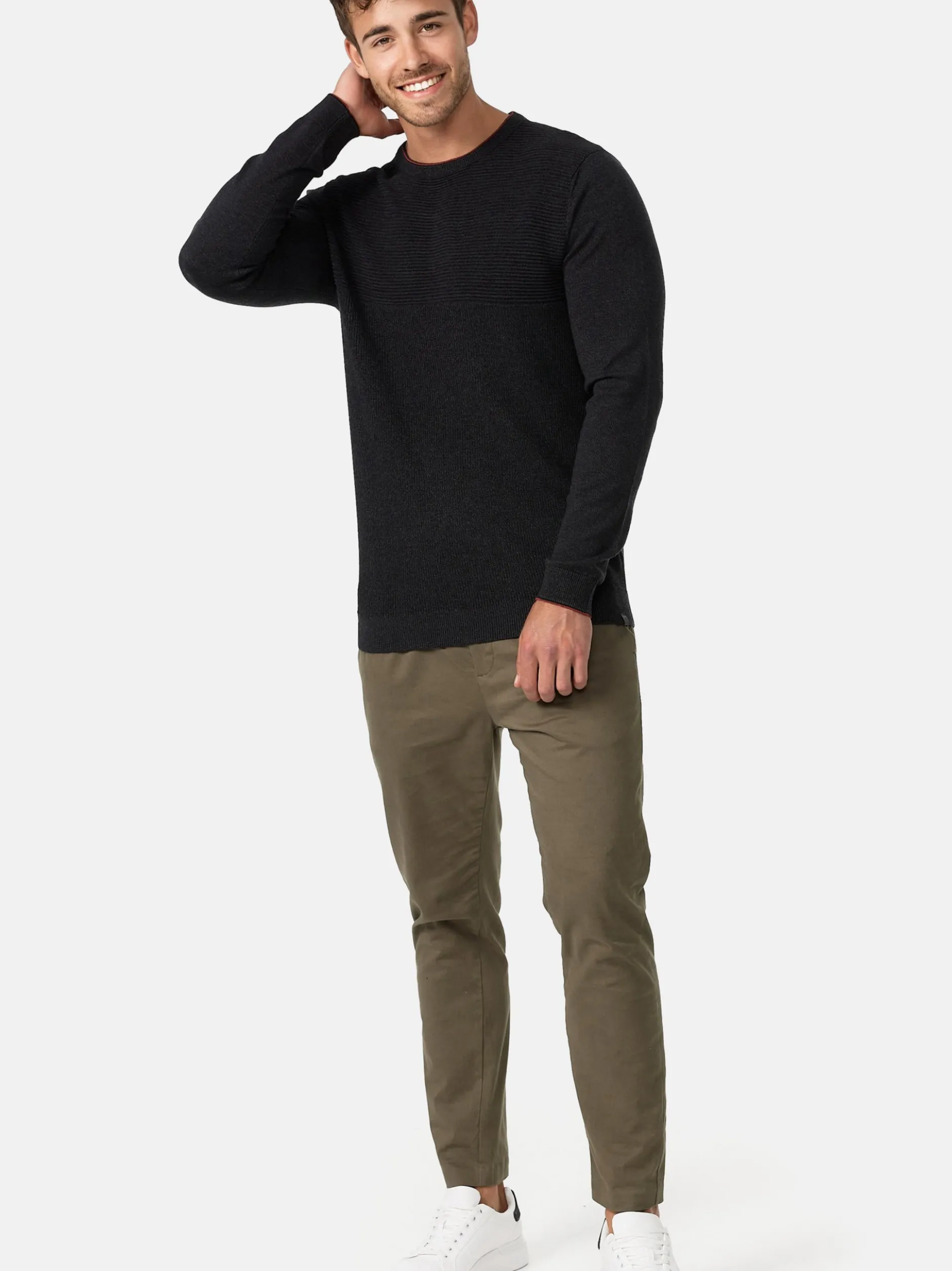 Indicode Herren Strickpullover - INReign in schwarz