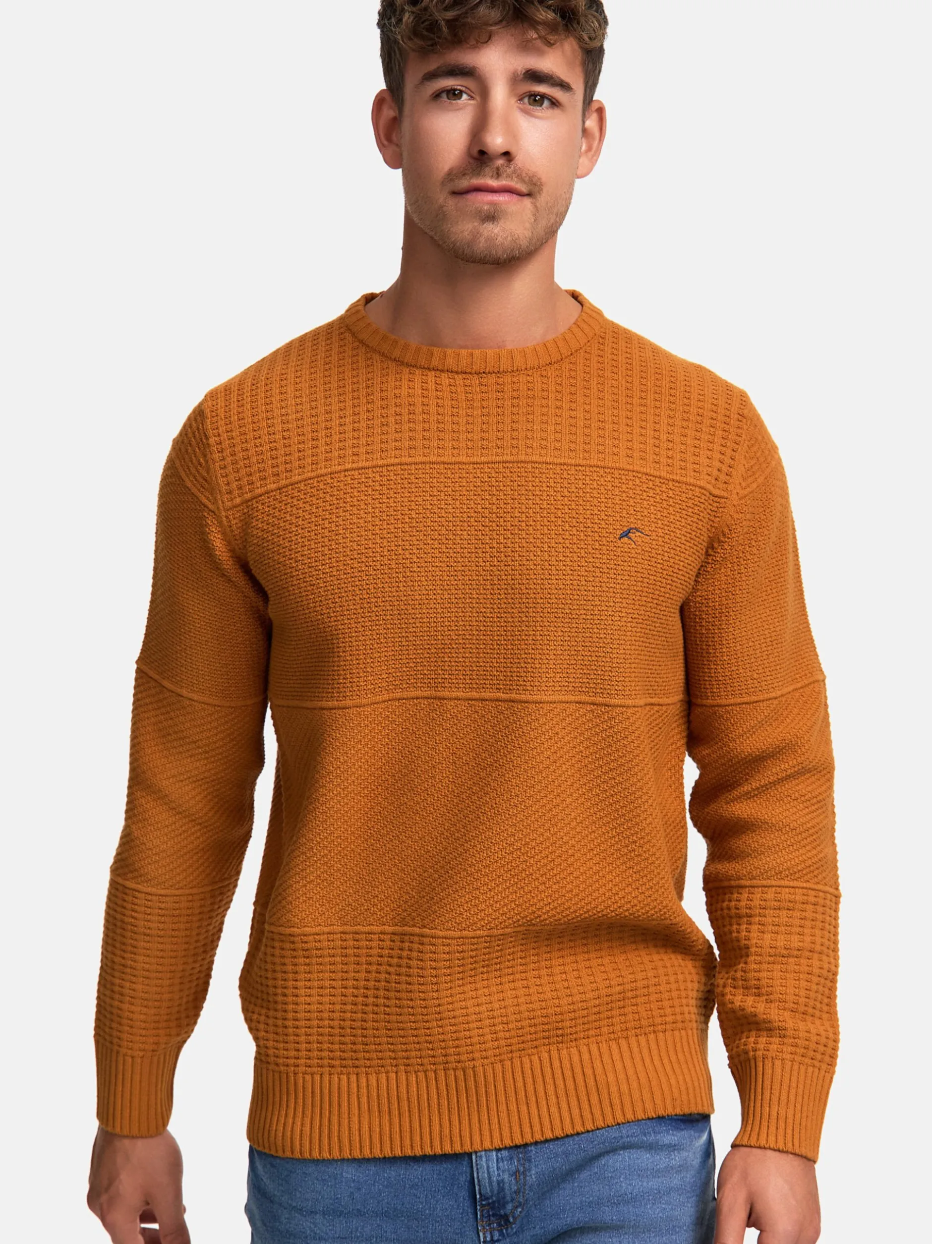 Indicode Herren Strickpullover - INJustice in camel braun
