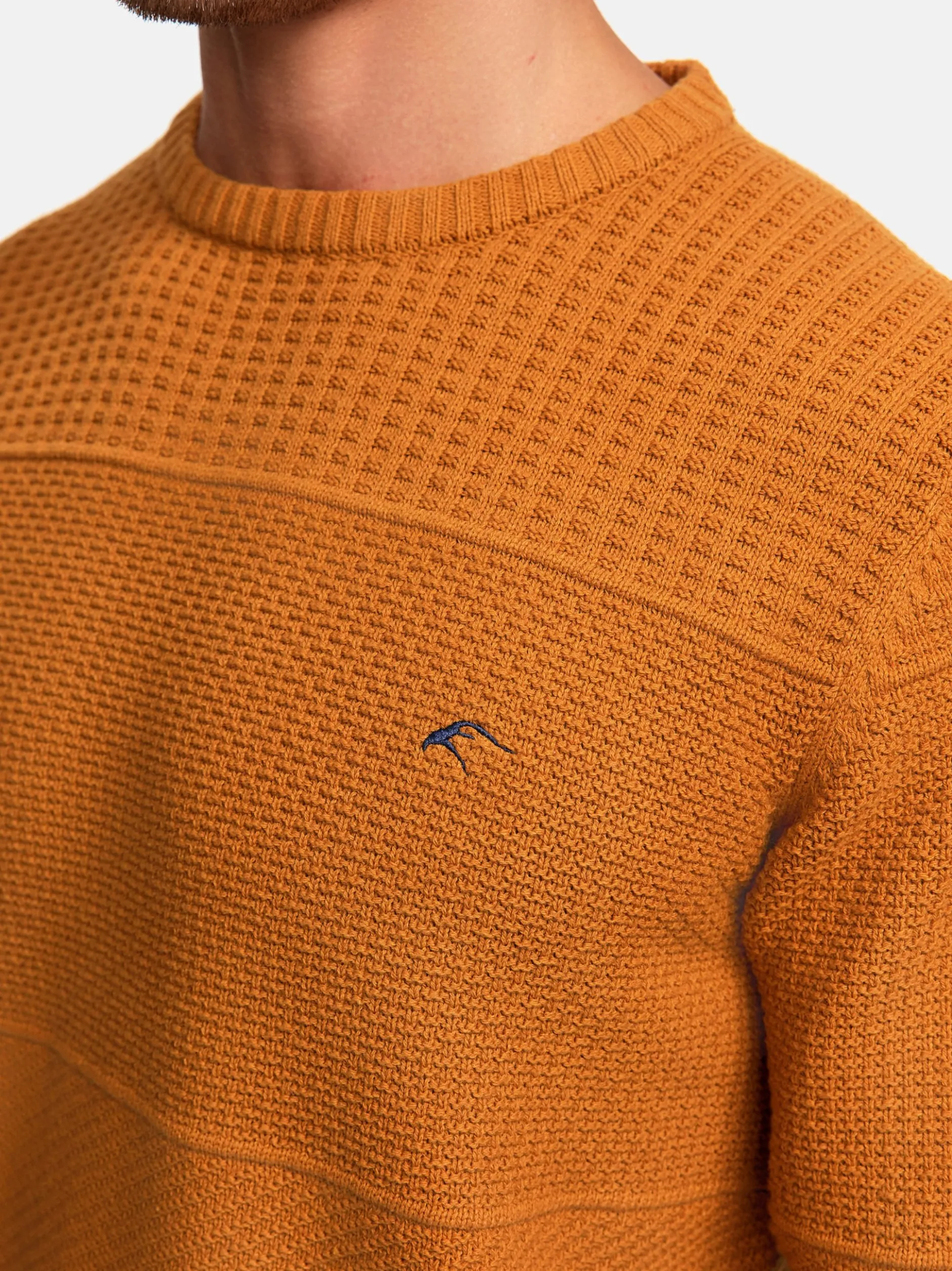 Indicode Herren Strickpullover - INJustice in camel braun