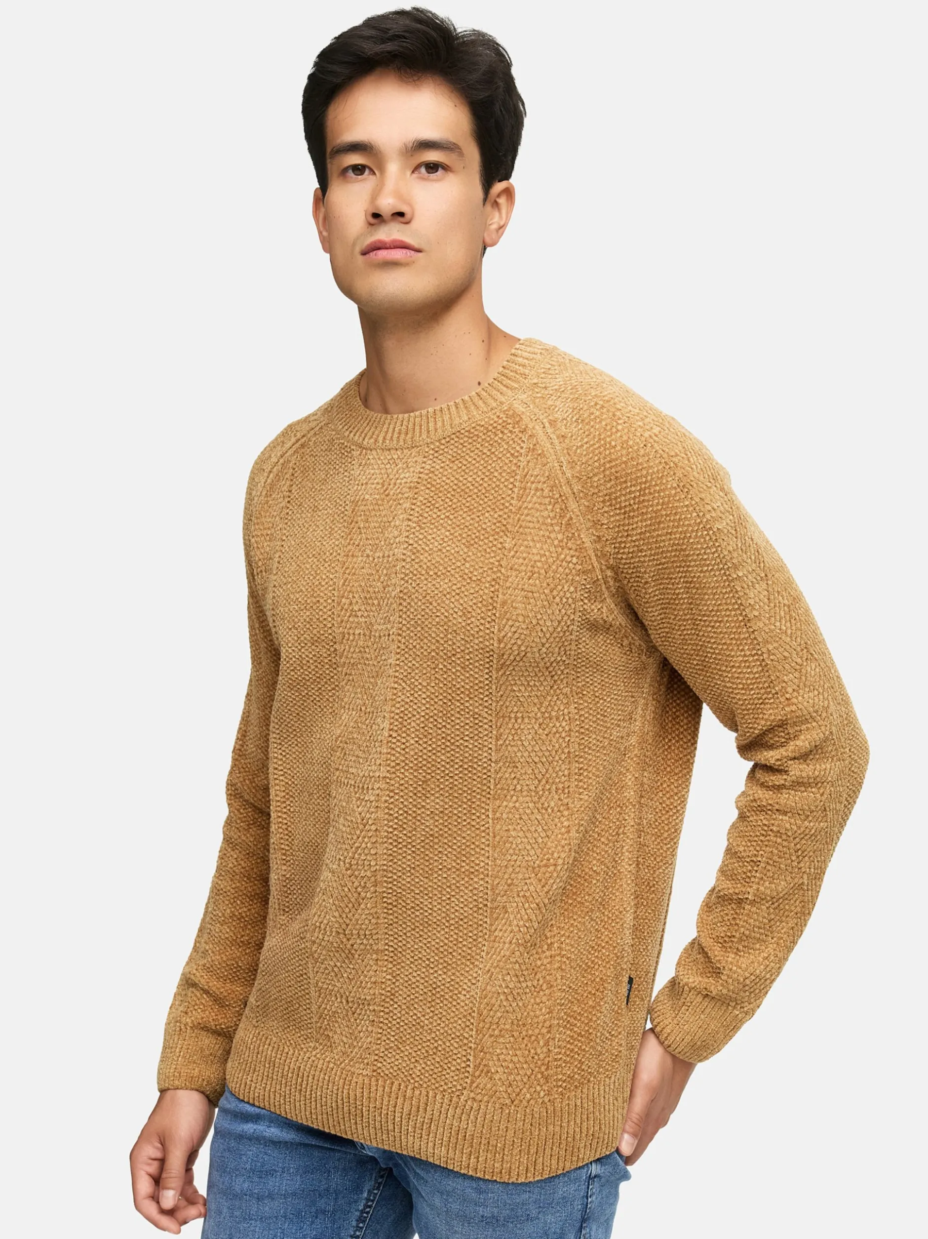 Indicode Herren Strickpullover - INOlio in braun