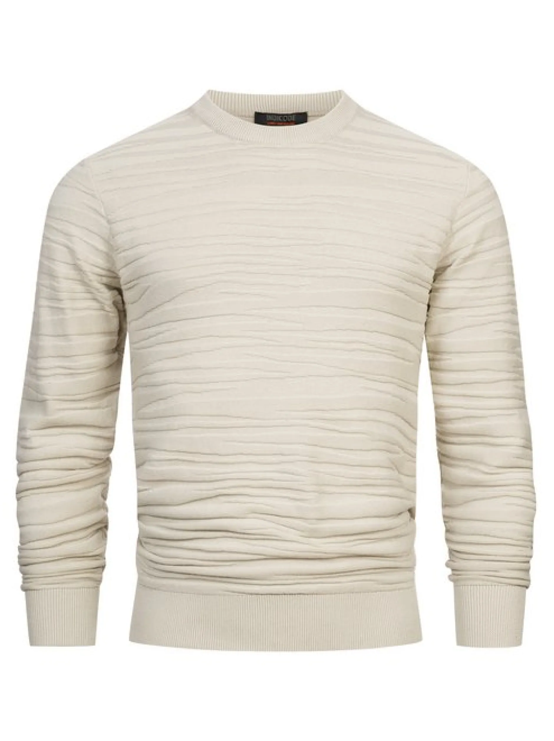 Indicode Herren Strickpullover - INCapowlax in beige sand