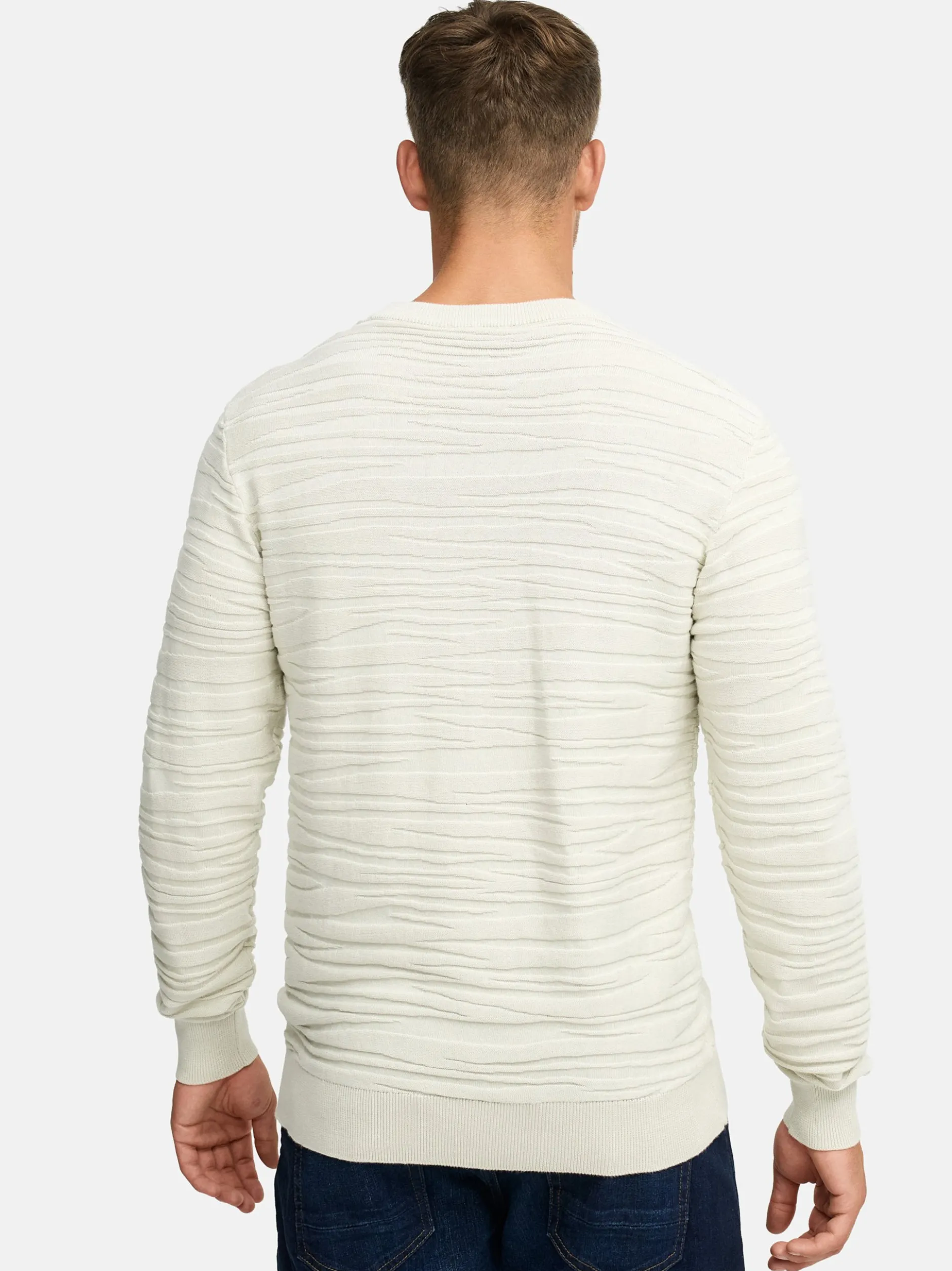 Indicode Herren Strickpullover - INCapowlax in beige sand