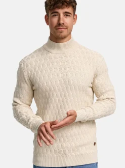 Indicode Herren Strickpullover - INAlpha in beige taupe