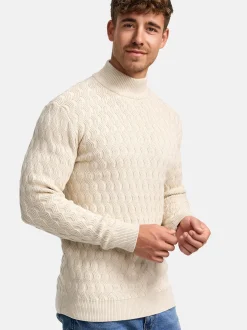 Indicode Herren Strickpullover - INAlpha in beige taupe